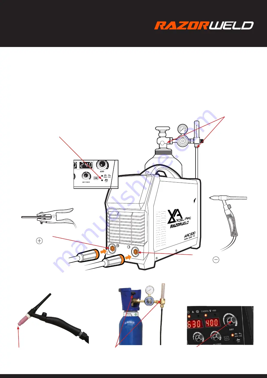 Xcel-Arc RAZORWELD ARC 630 Operating Manual Download Page 15