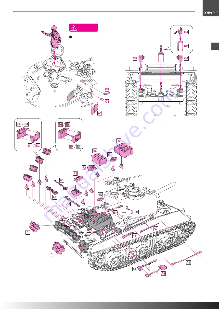 XciteRC U.S. M4A3 Sherman Standard M Manual Download Page 13