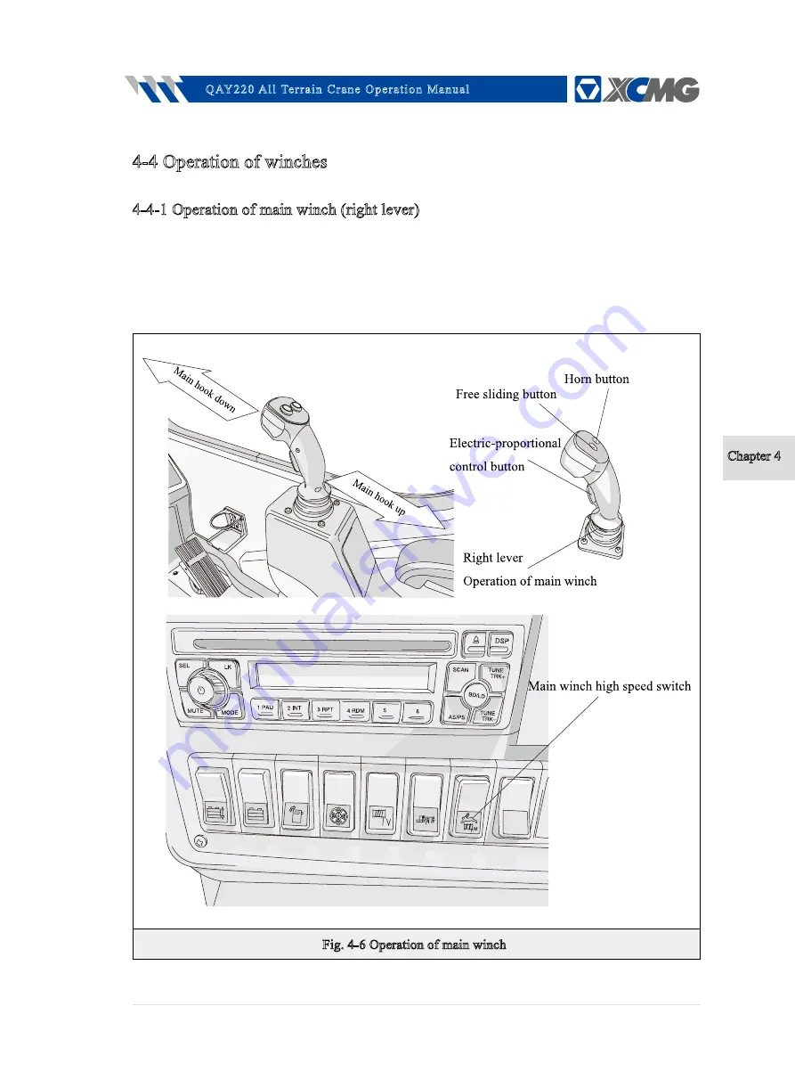 XCMG QAY220 Operation Manual Download Page 61