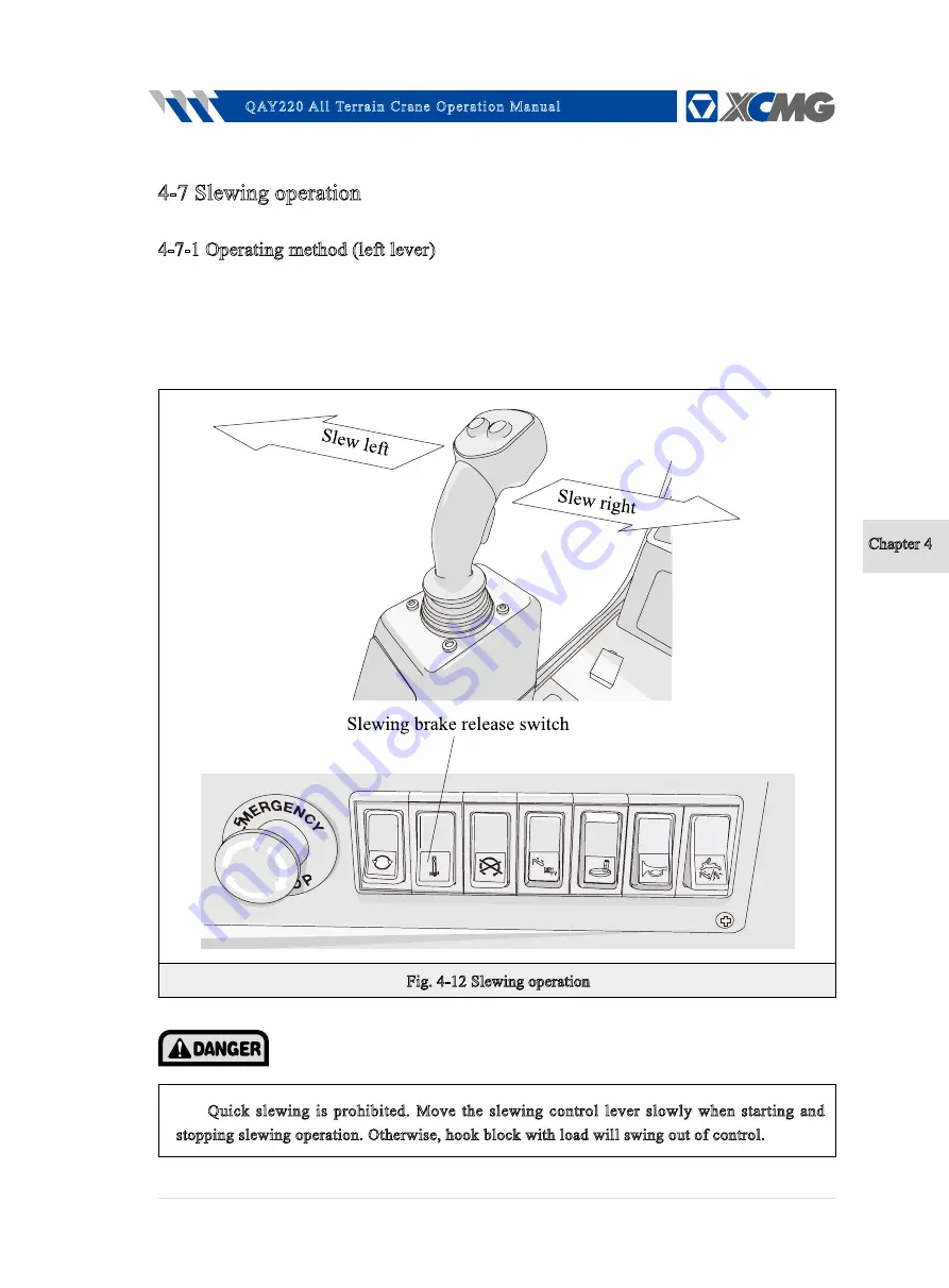 XCMG QAY220 Operation Manual Download Page 73