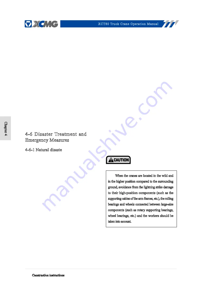 XCMG XCT80 Operation Manual Download Page 44