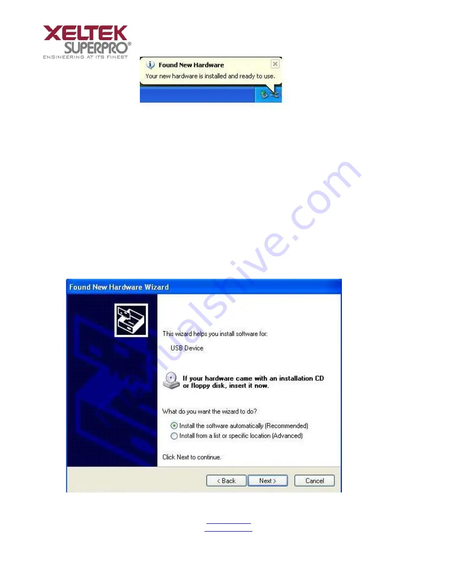 Xeltek SuperPro 611S Manual Download Page 14