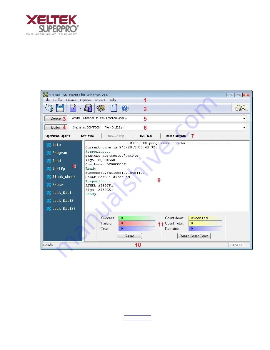 Xeltek SuperPro 611S Manual Download Page 15