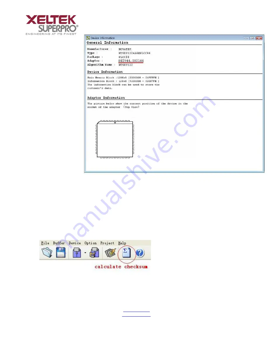 Xeltek SuperPro 611S Manual Download Page 58