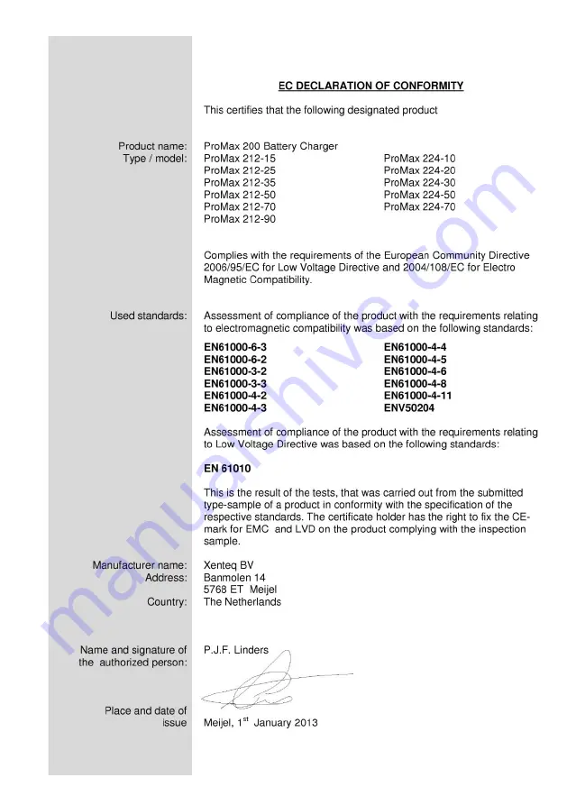 Xenteq ProMax 200 Series User Manual Download Page 49