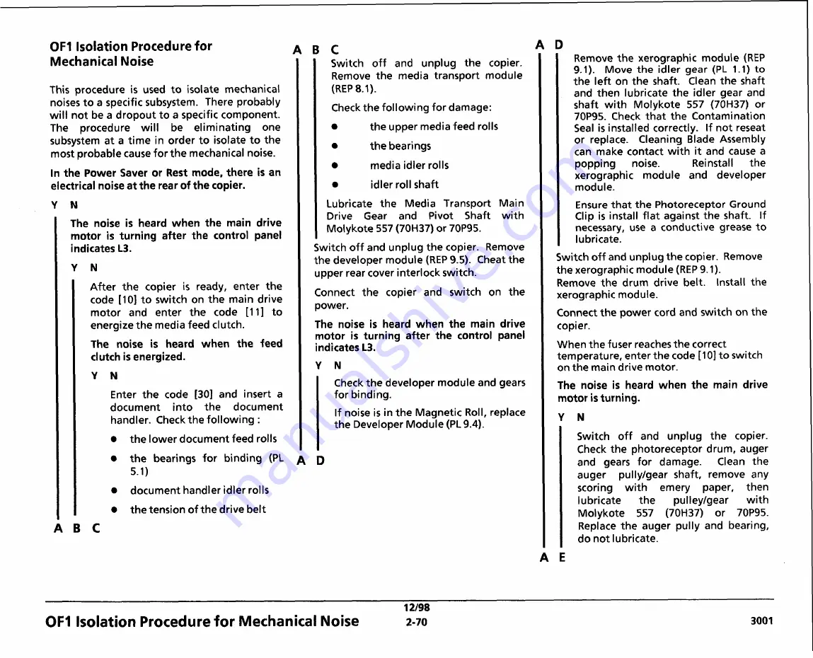 Xerox 3001 Service Manual Download Page 98