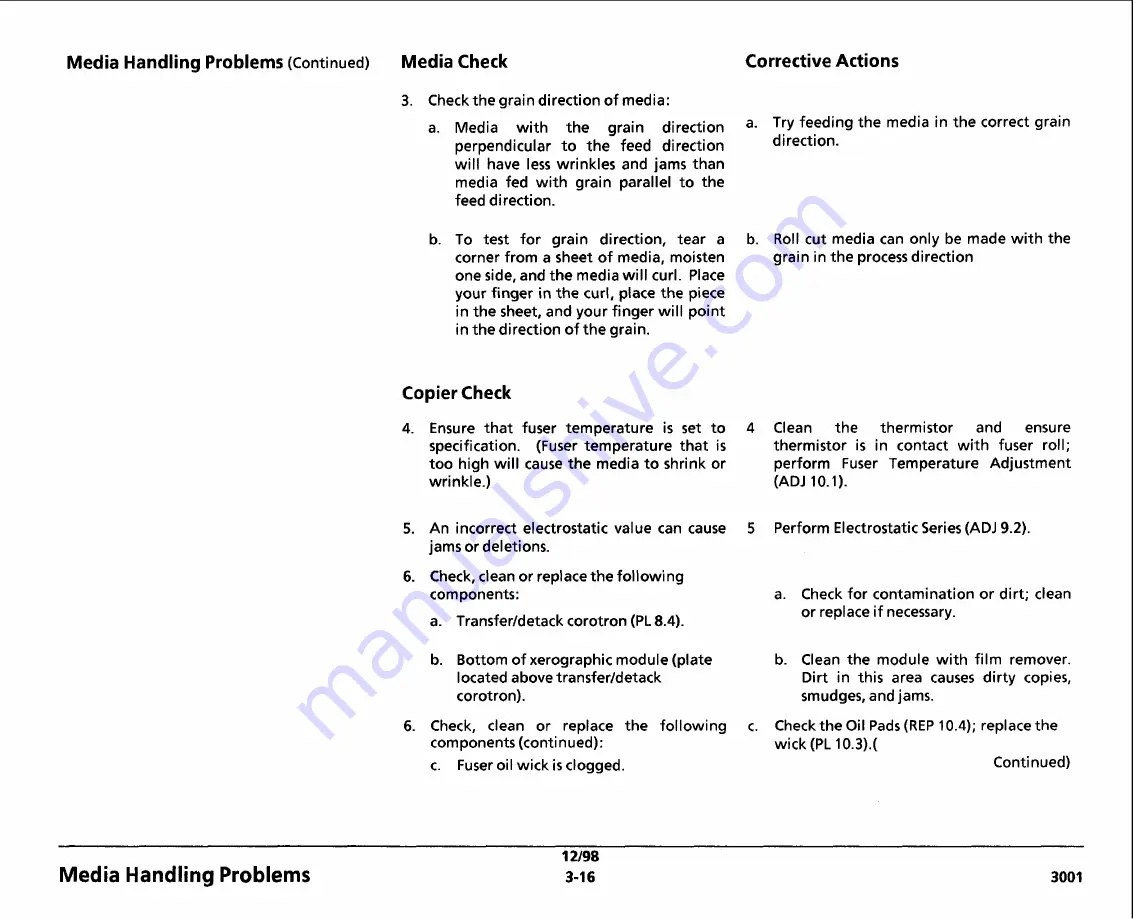 Xerox 3001 Service Manual Download Page 124