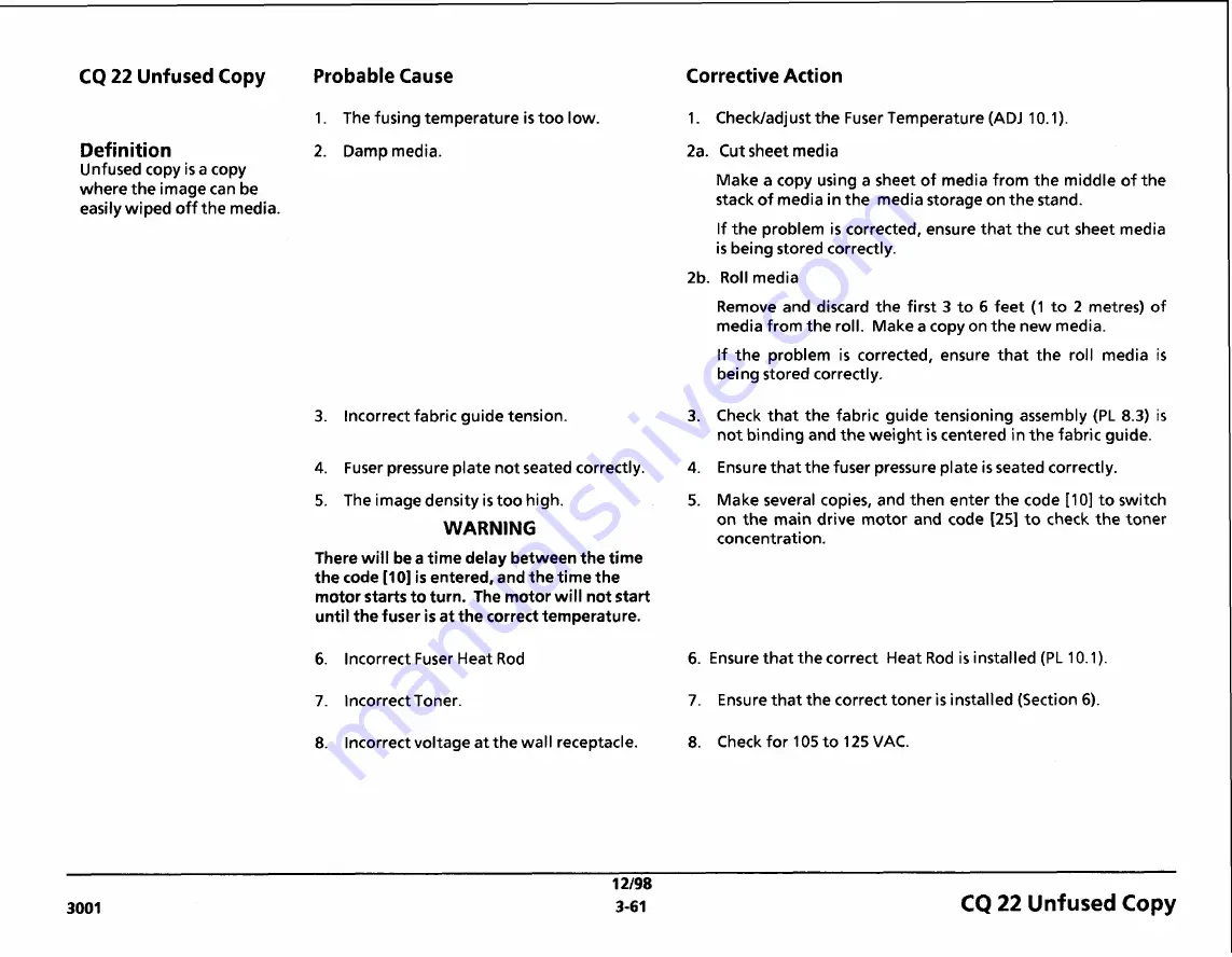 Xerox 3001 Service Manual Download Page 169