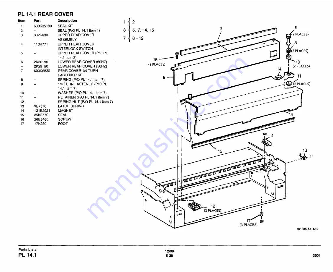 Xerox 3001 Service Manual Download Page 280