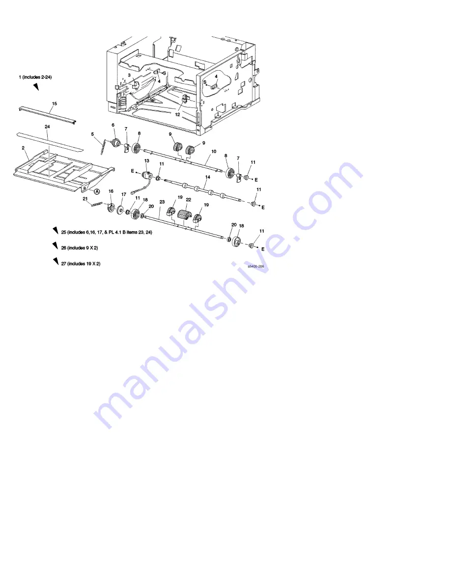 Xerox 5400N - Phaser B/W Laser Printer Service Quick Reference Manual Download Page 421