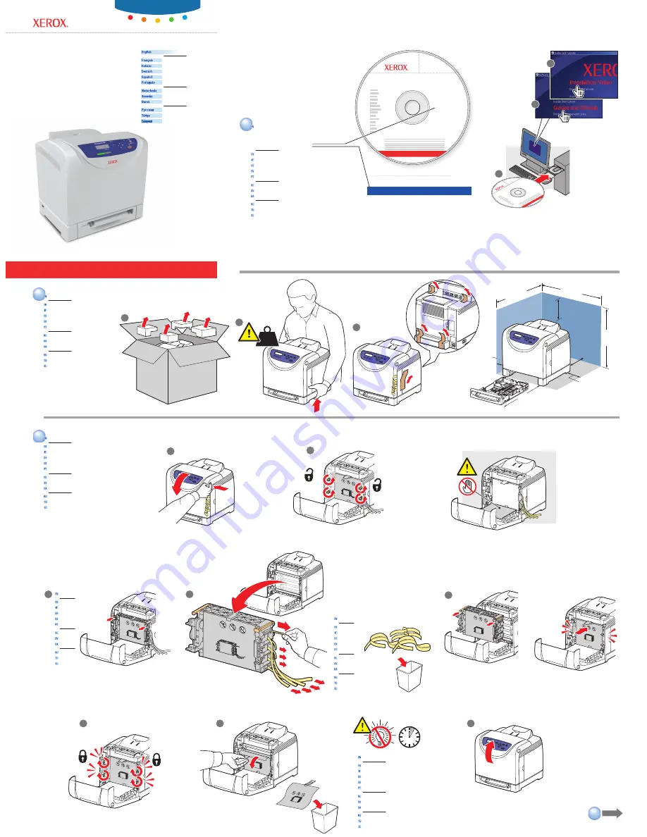 Xerox 6125N - Phaser Color Laser Printer Installation Manual Download Page 1