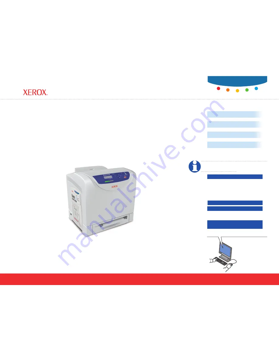 Xerox 6125N - Phaser Color Laser Printer Quick Use Manual Download Page 1