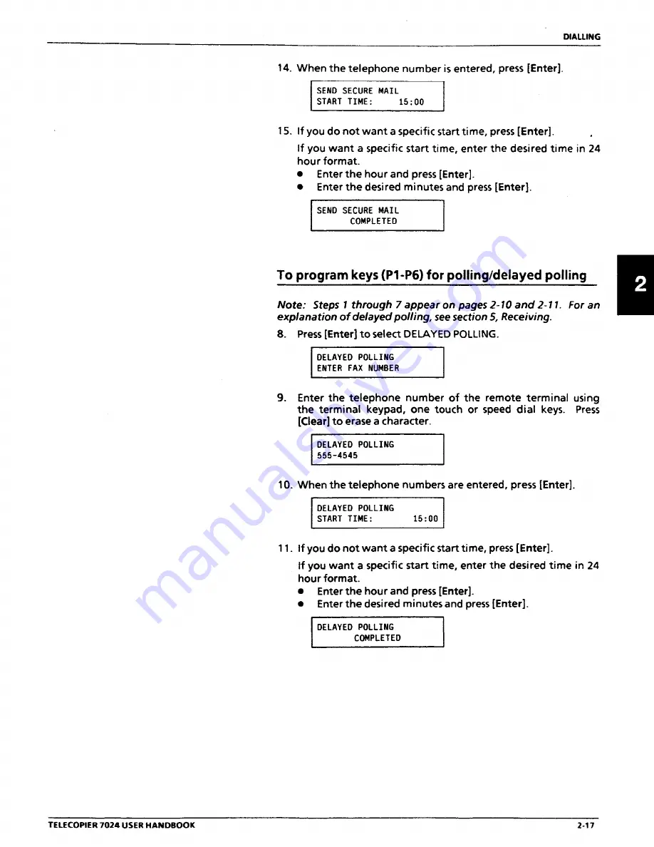 Xerox 7024 User Handbook Manual Download Page 59