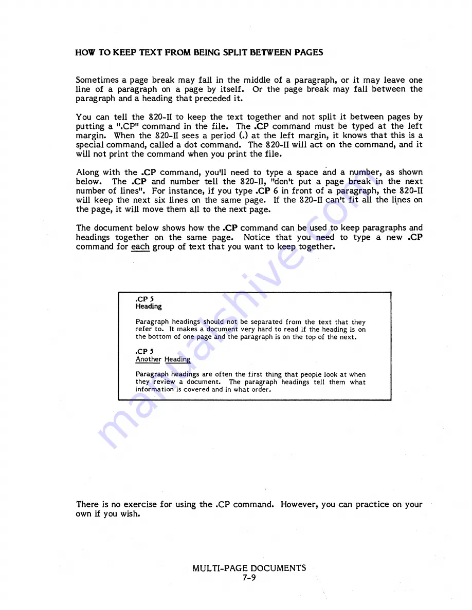 Xerox 820-II Word Processing Applications And Reference Manual Download Page 111