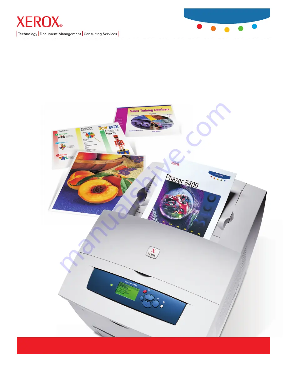 Xerox 8400B - Phaser Color Solid Ink Printer Brochure & Specs Download Page 1