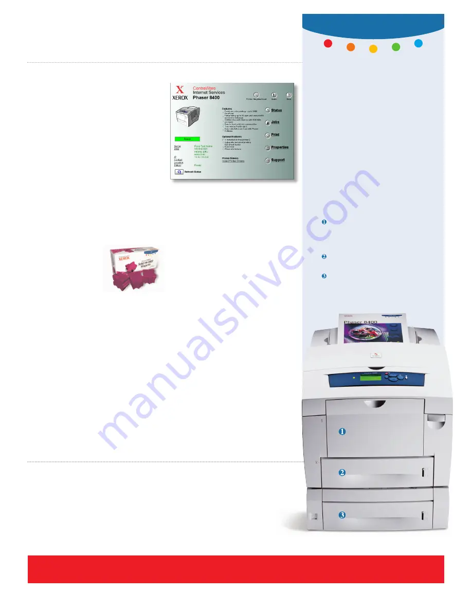 Xerox 8400B - Phaser Color Solid Ink Printer Brochure & Specs Download Page 3