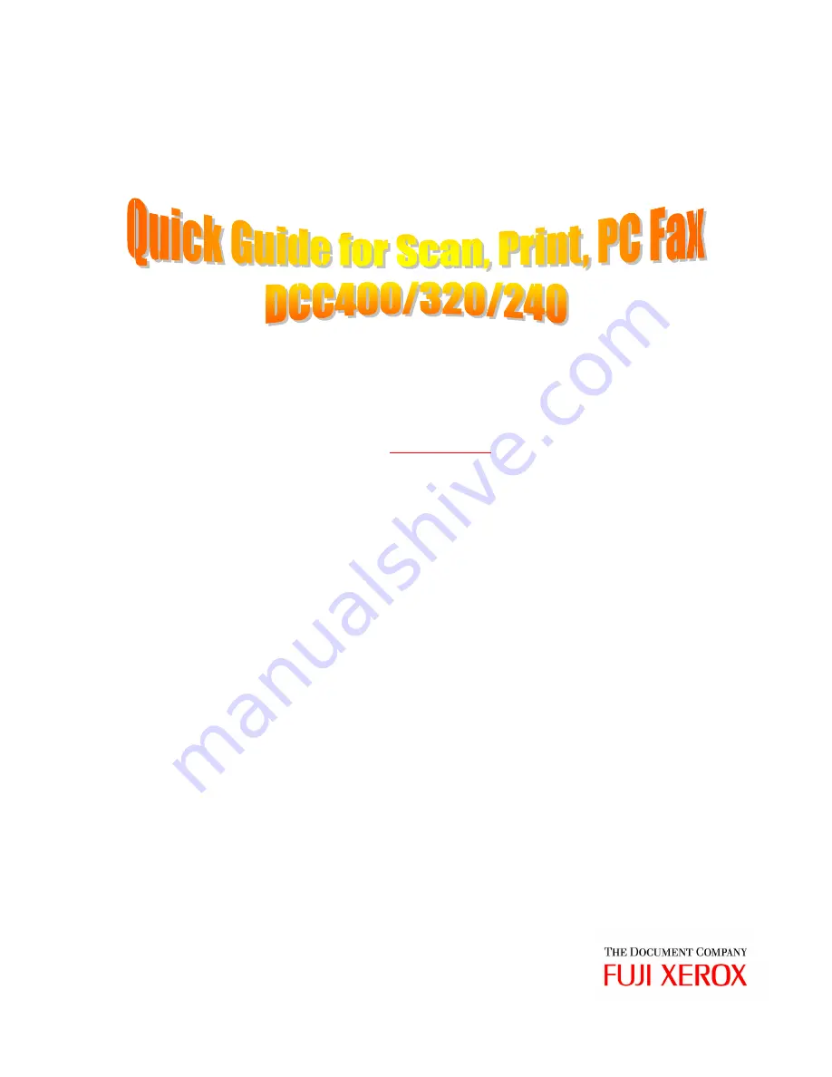 Xerox Dcc240 Quick Manual Download Page 1