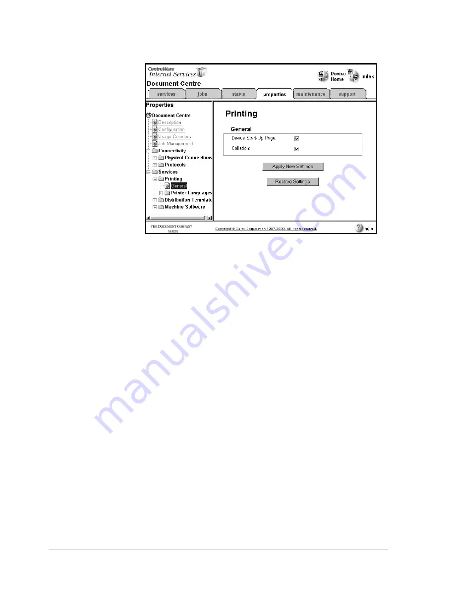 Xerox Document Centre 480 ST System Administration Manual Download Page 184