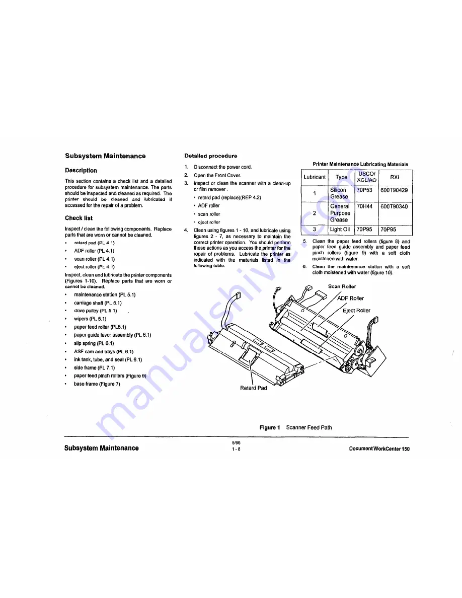 Xerox Document Workcenter 150 Service Manual Download Page 18