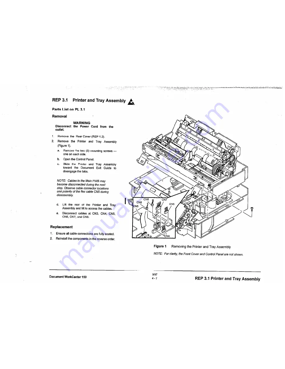 Xerox Document Workcenter 150 Service Manual Download Page 63