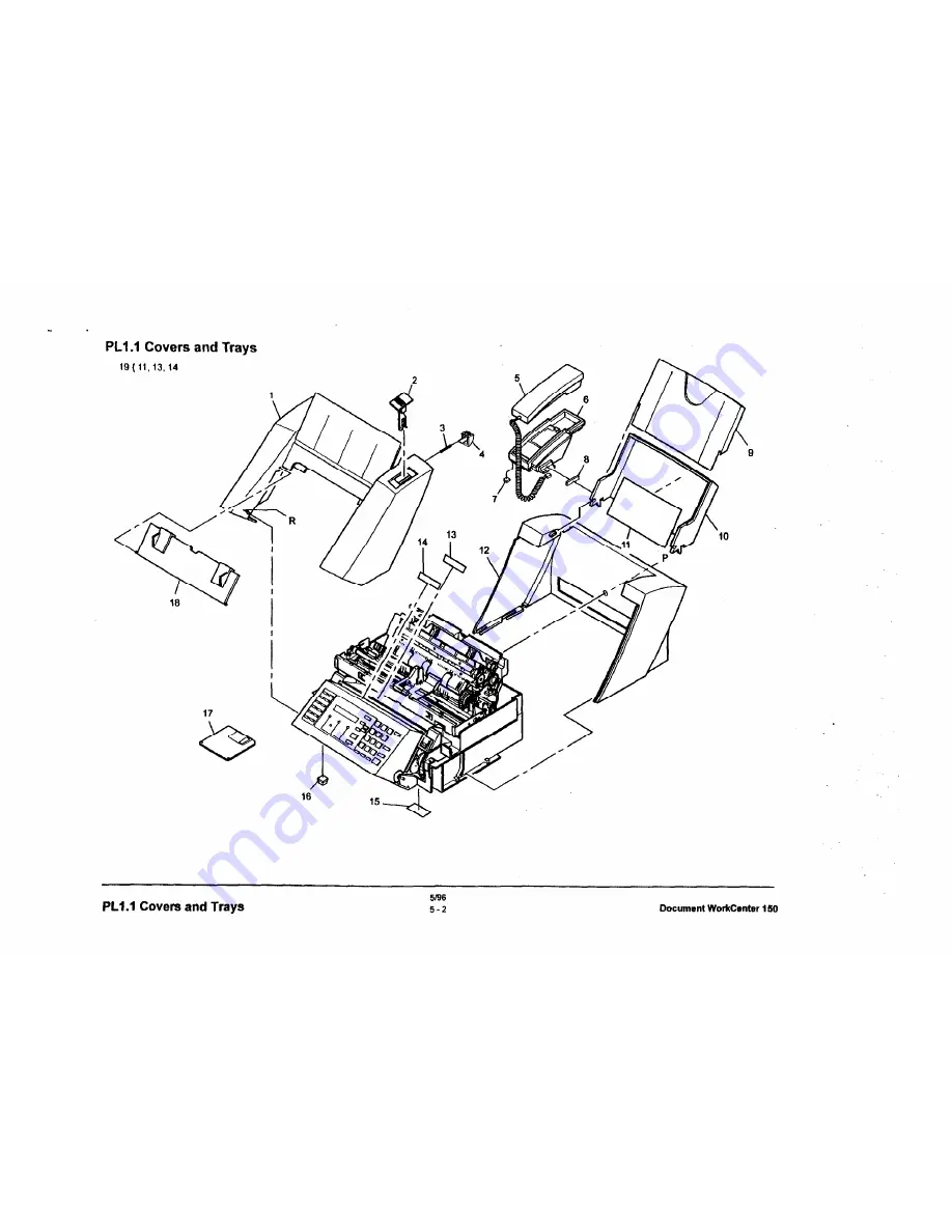 Xerox Document Workcenter 150 Service Manual Download Page 104