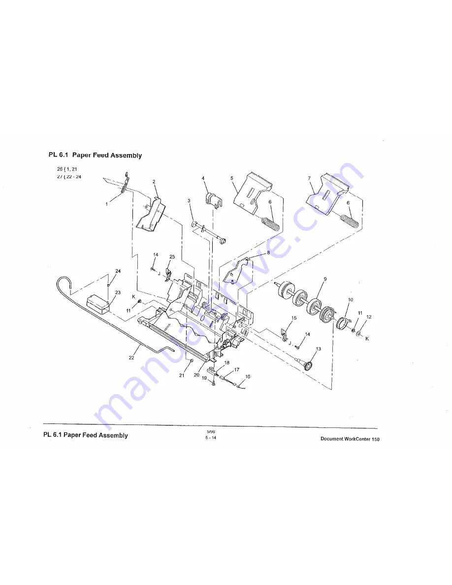 Xerox Document Workcenter 150 Service Manual Download Page 116