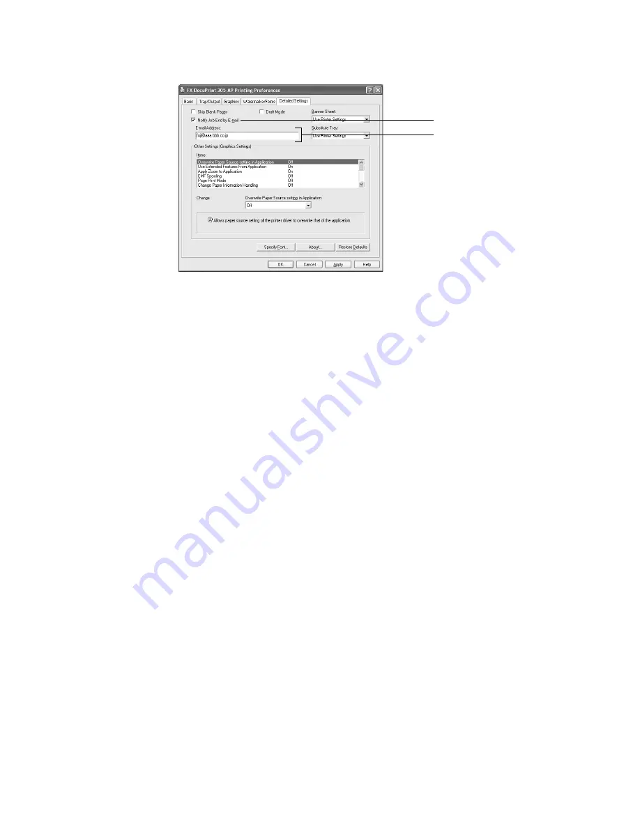 Xerox DocuPrint 305 User Manual Download Page 136