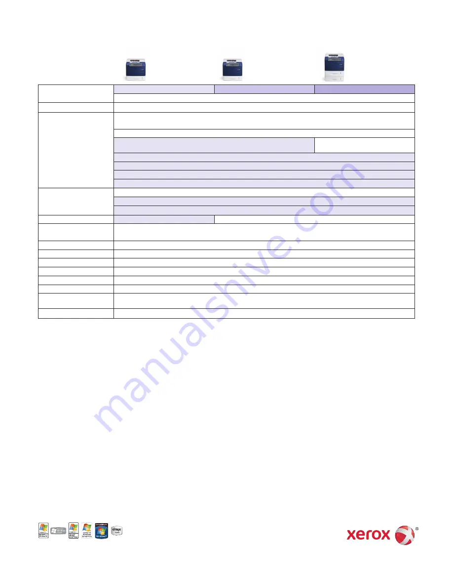 Xerox Phaser 4600DN Specifications Download Page 4