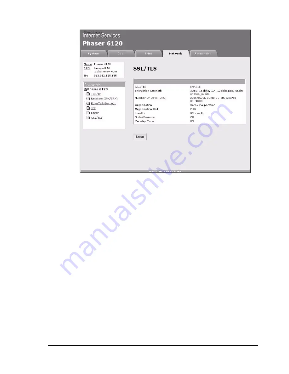 Xerox Phaser 6120 Reference Manual Download Page 182