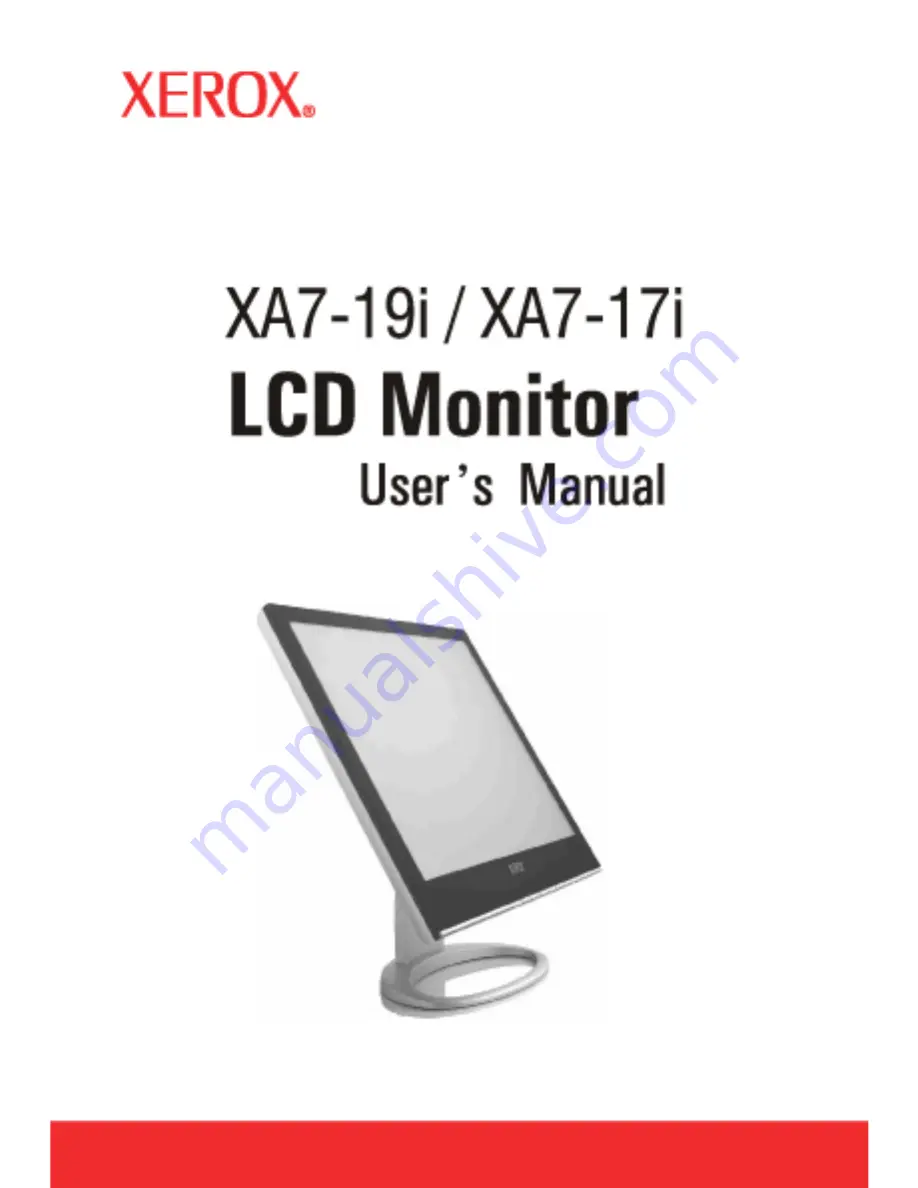 Xerox XA7-17I User Manual Download Page 1