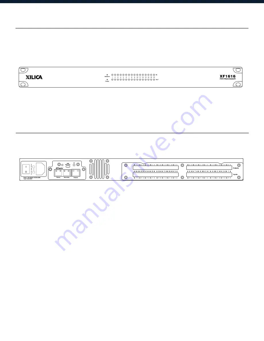 Xilica Audio Design XF1616 Скачать руководство пользователя страница 4