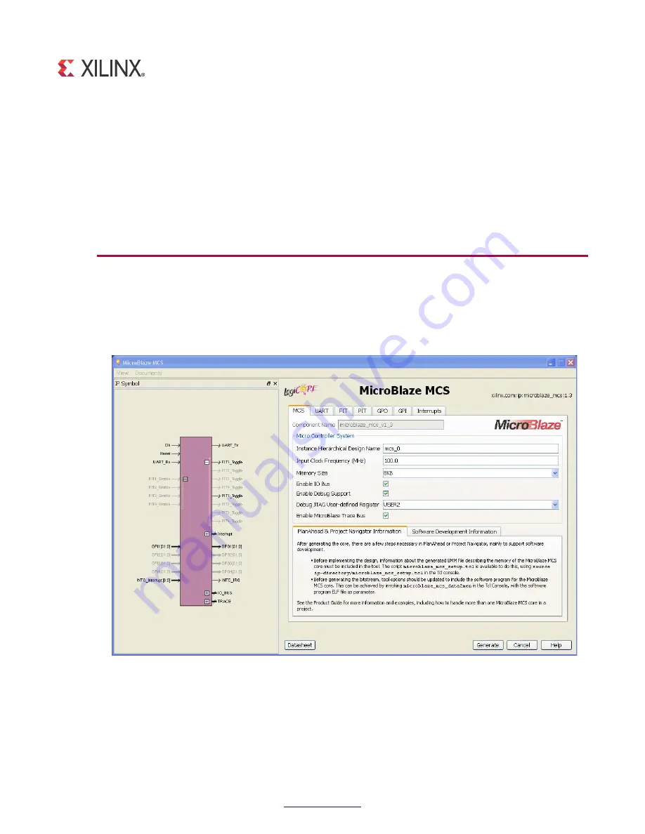 Xilinx LogiCORE MicroBlaze Product Manual Download Page 36