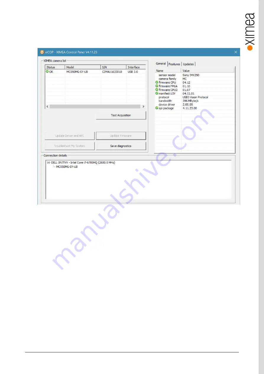 XIMEA xiC Technical Manual Download Page 99