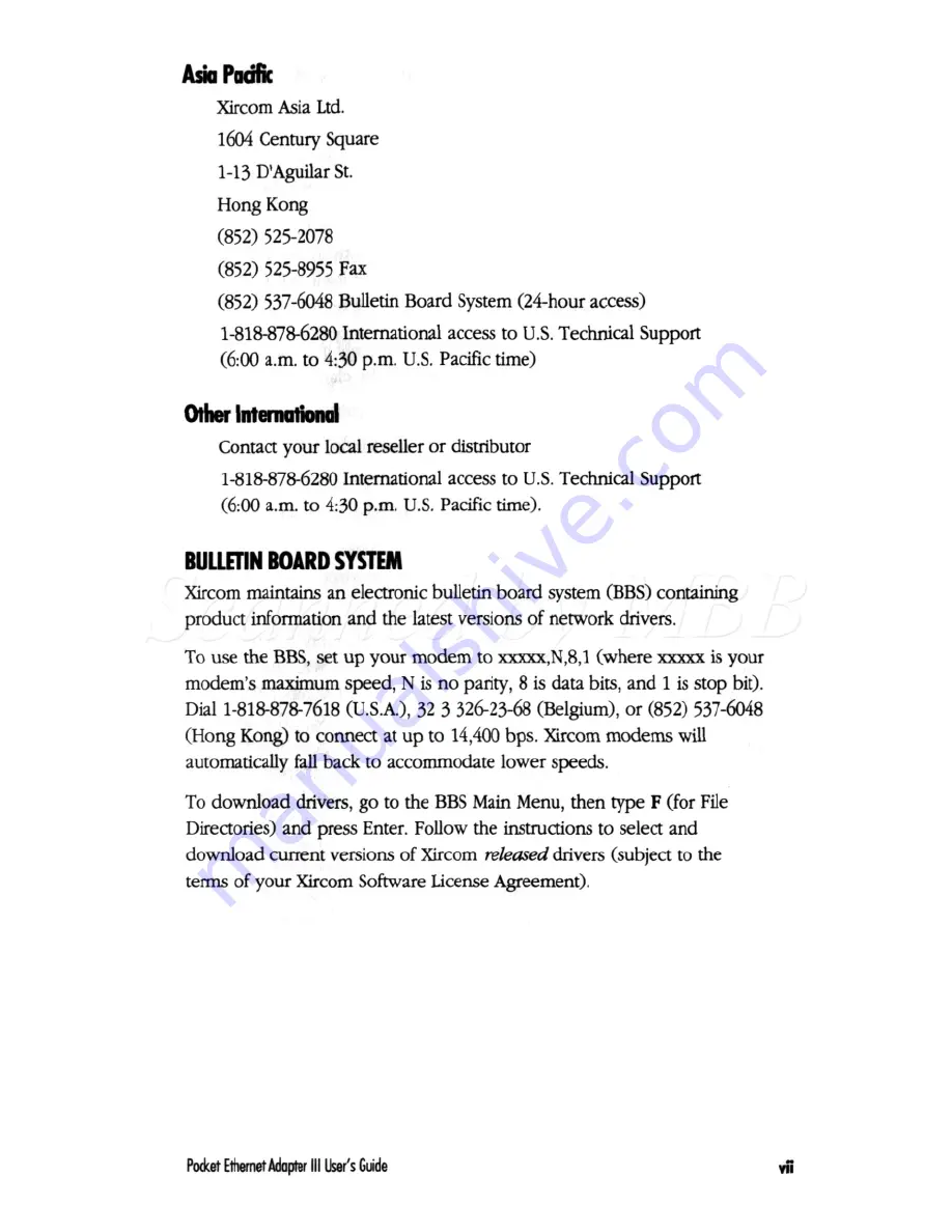 Xircom POCKET ETHERNET ADAPTER III User Manual Download Page 8