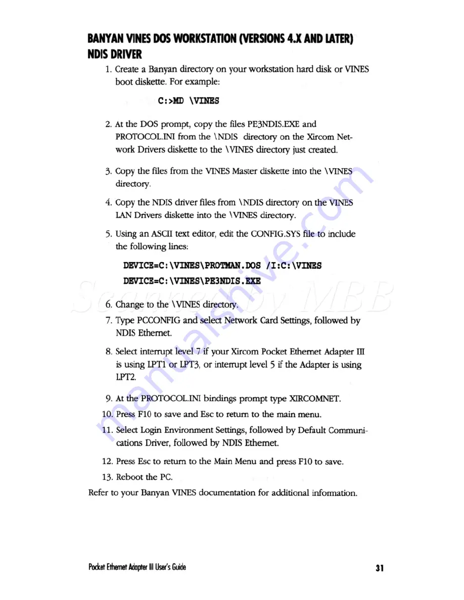 Xircom POCKET ETHERNET ADAPTER III User Manual Download Page 42