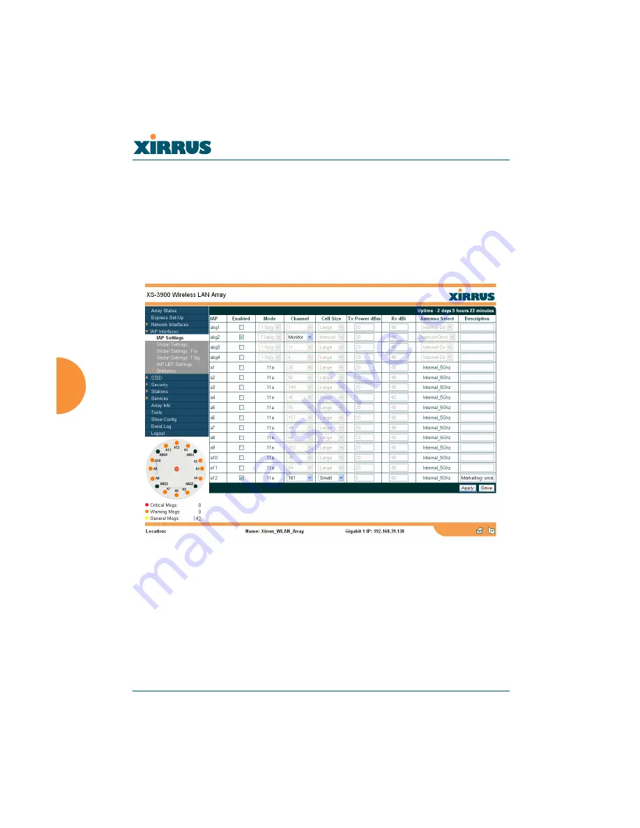 Xirrus Wi-Fi Array XS-3900 User Manual Download Page 125