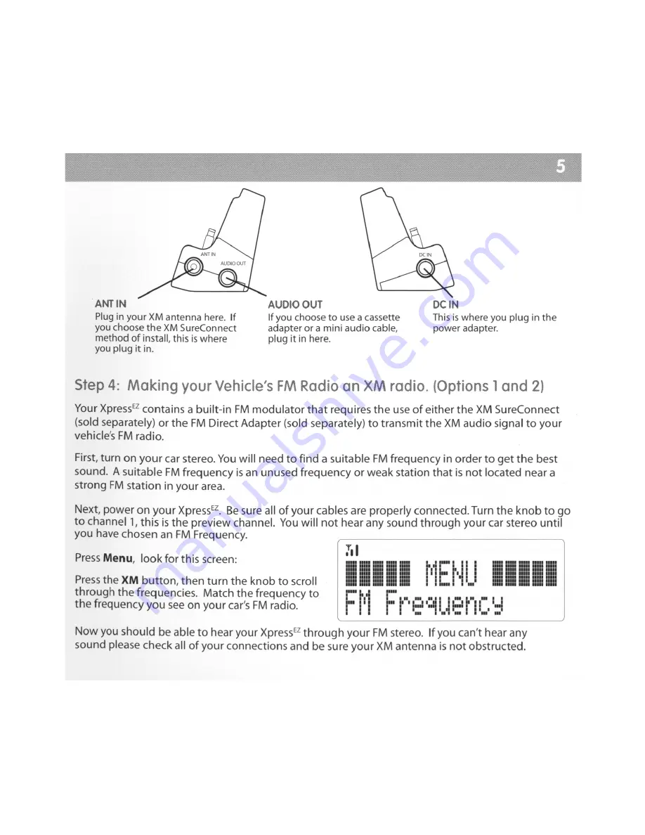 XM Satellite Radio Audiovox XMCK5P XPRESS-EZ User Manual Download Page 46