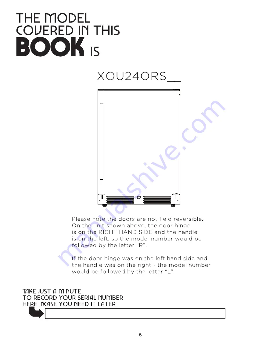 Xo LUXURY XOU24ORS Manual Download Page 5