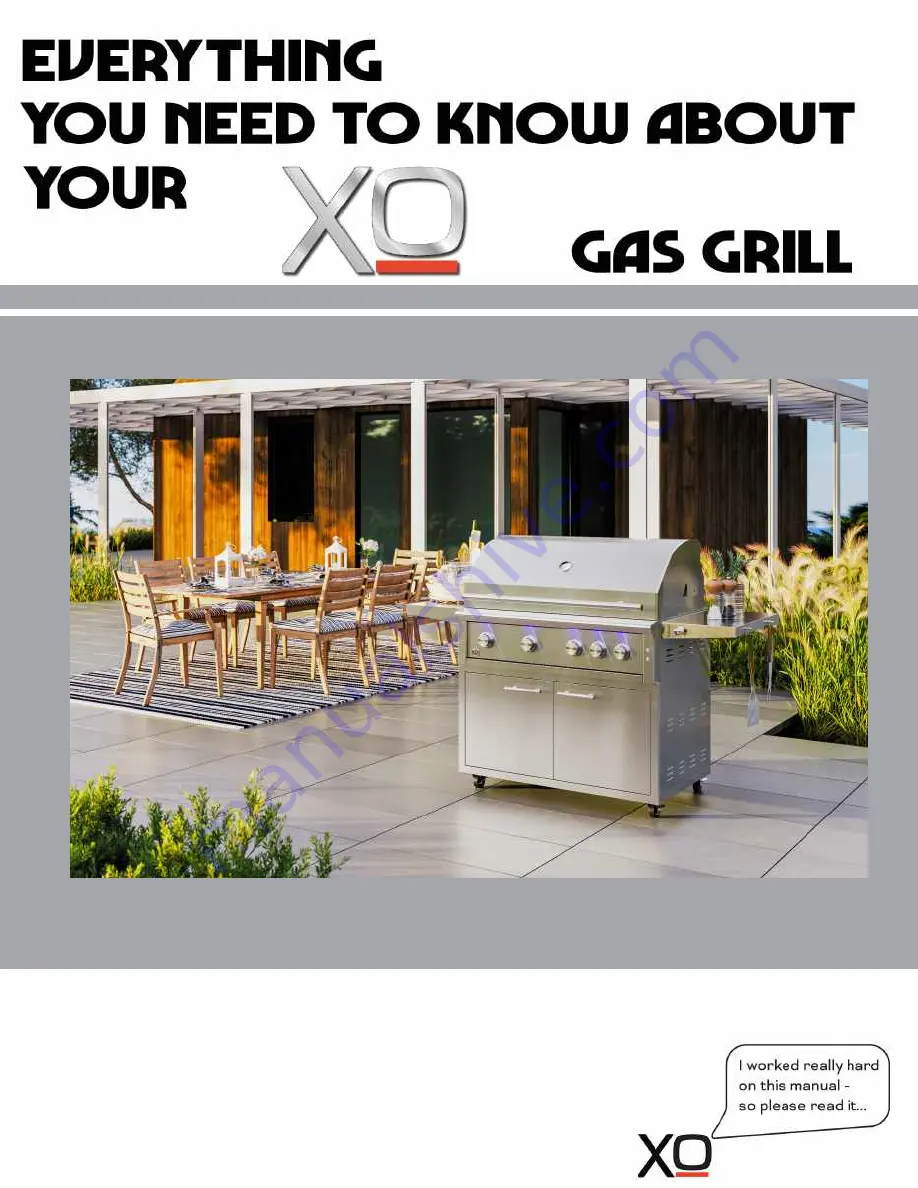 Xo XOGRILL30 Care & Use/Installation Manual Download Page 1