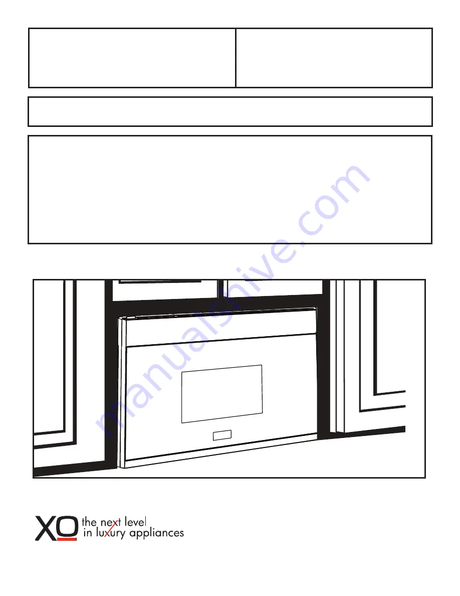 Xo XOOTR24BS Installation Instructions Manual Download Page 1