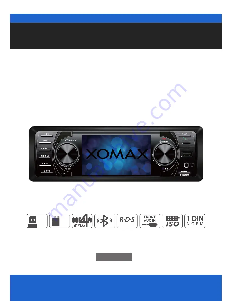 Xomax XM-VRSU311BT Скачать руководство пользователя страница 1