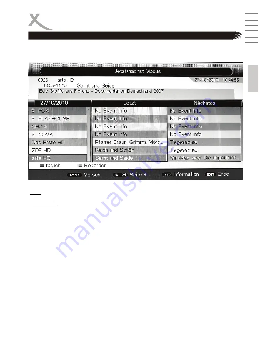 Xoro HRS 8600 CI User Manual Download Page 35