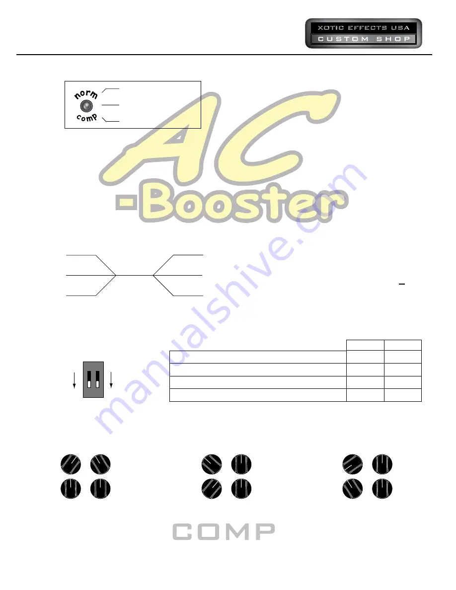 Xotic Custom Shop AC-COMP Owner'S Manual Download Page 2