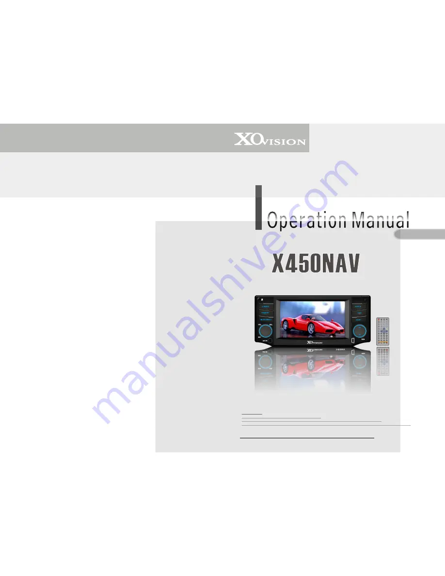 XOVision X450NAV Operation Manual Download Page 1