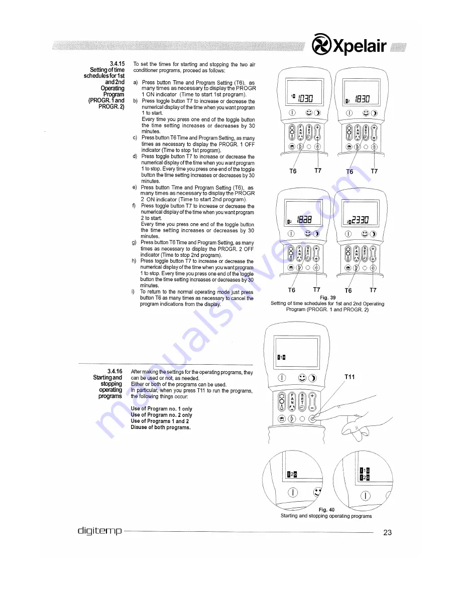 Xpelair digitemp 91154AA WHP 245 Installation Manual Download Page 23