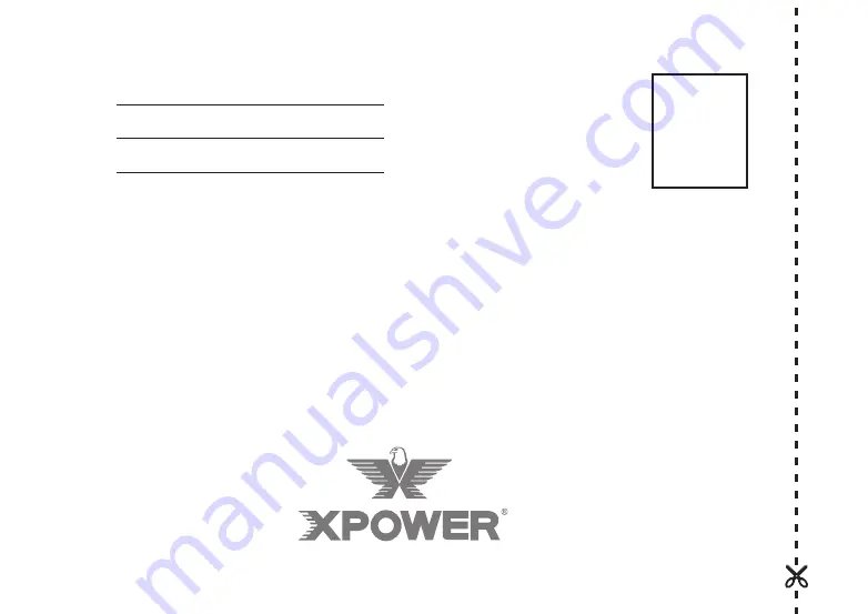 XPower B-8S Owner'S Manual Download Page 12