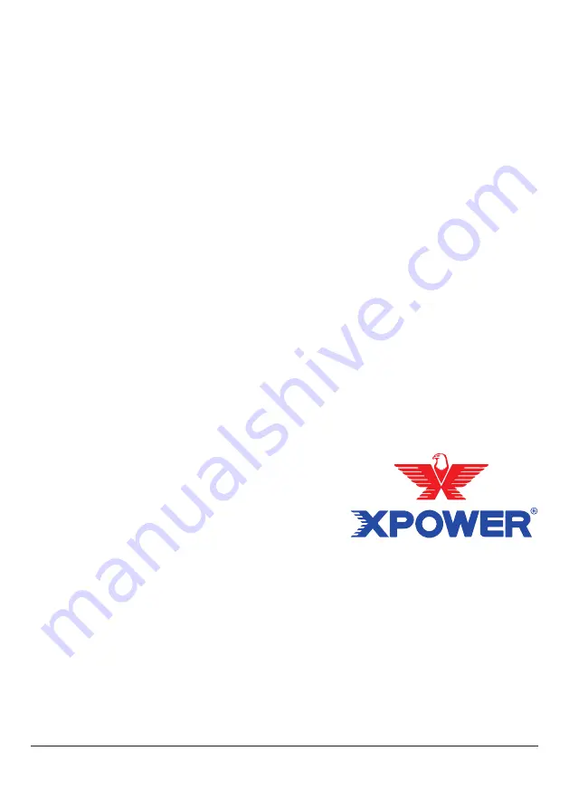 XPower FD-650DC Owner'S Manual Download Page 12