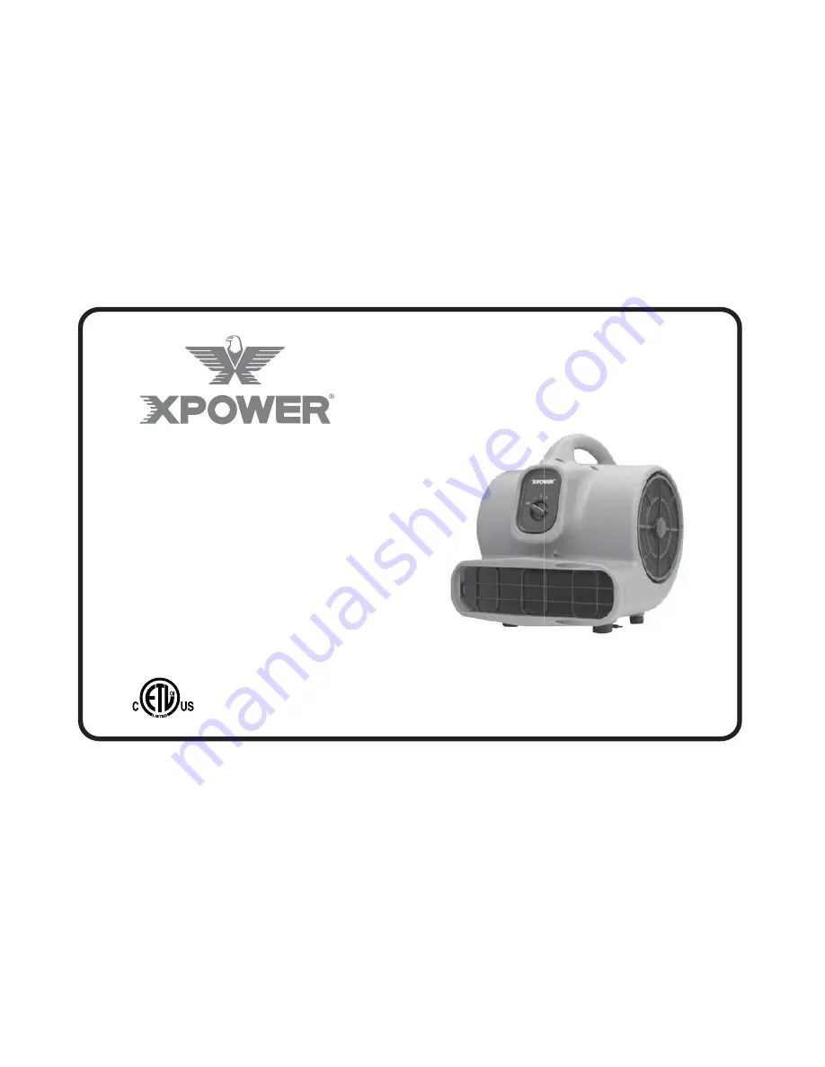 XPower P-400 Owner'S Manual Download Page 1