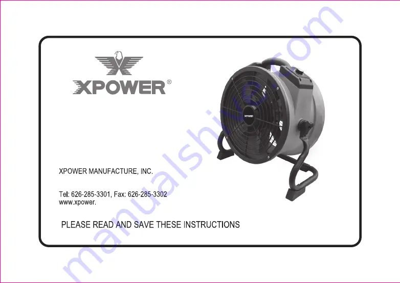 XPower X-35AR Owner'S Manual Download Page 1