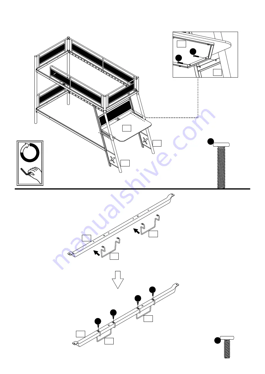 XROCKER ARMADA DUAL BUNK Assembly Instructions Manual Download Page 11